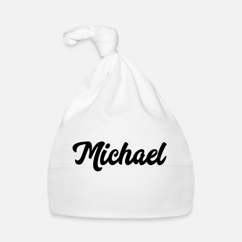 Michael Custom Text Nom d’anniversaire Bonnet bio Bébé
