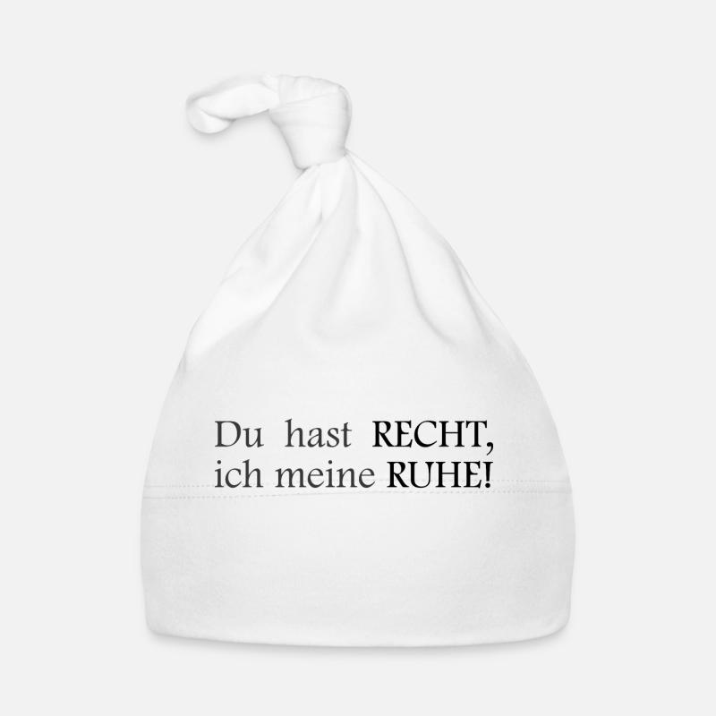 Tu as raison, je suis tranquille! - Bonnet bio Bébé - blanc