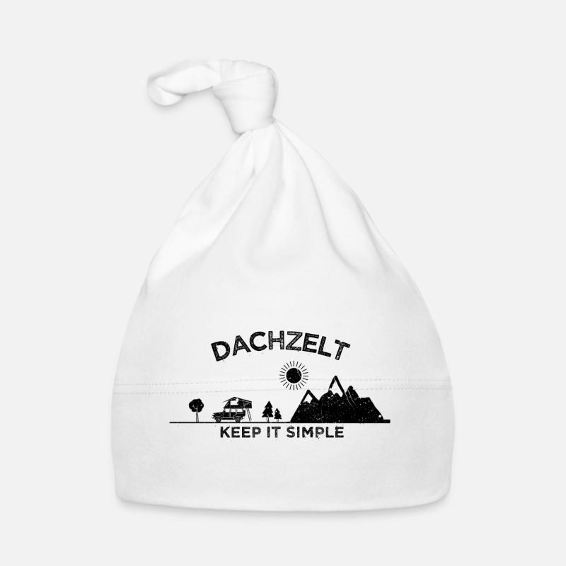 Dachzelt Camper "Keep it Simple" Geschenk Baby Bio-Mütze
