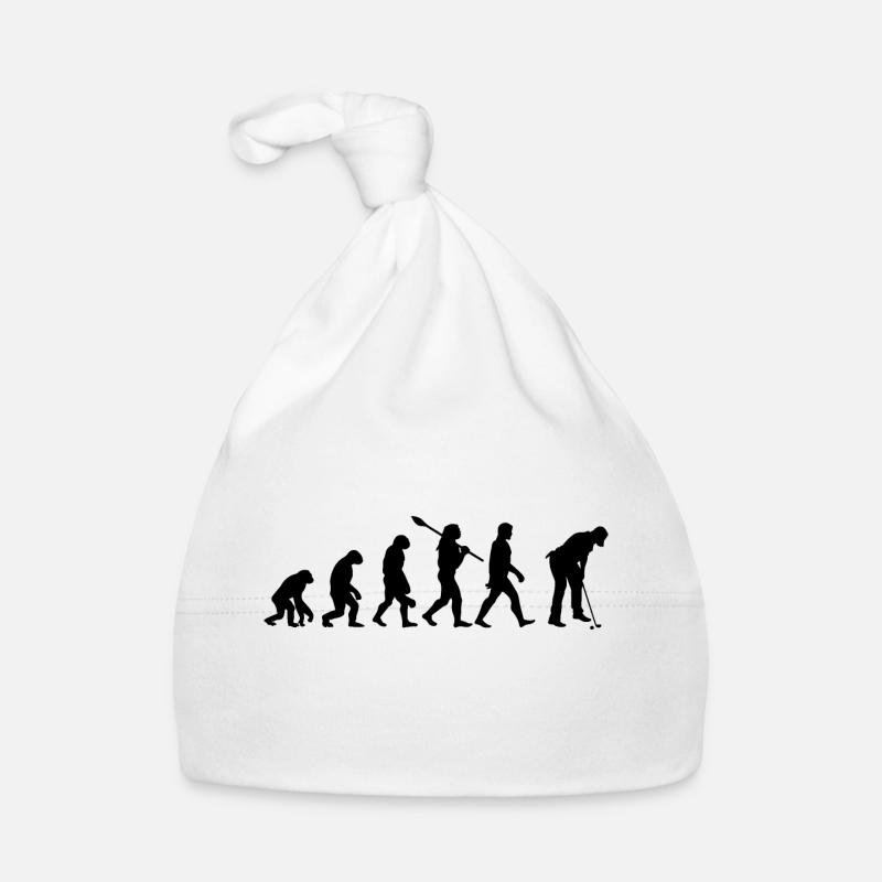 Golf Évolution du Singe Au Golfeur Bonnet bio Bébé