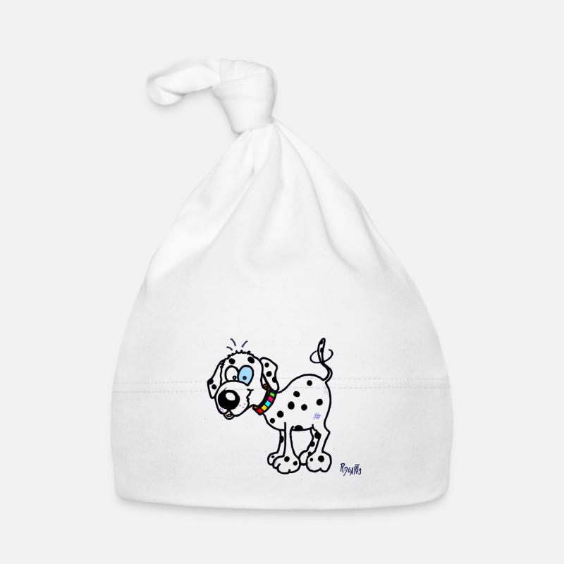 Crabot dalmate heureux Bonnet bio Bébé