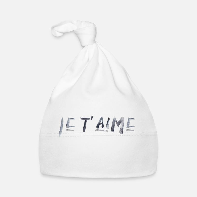 Je t’aime, la Saint Valentin - Bonnet bio Bébé - blanc