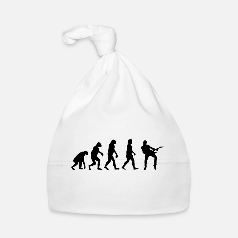 Gitarrist Evolution E-Gitarre Band Geschenk Baby Bio-Mütze