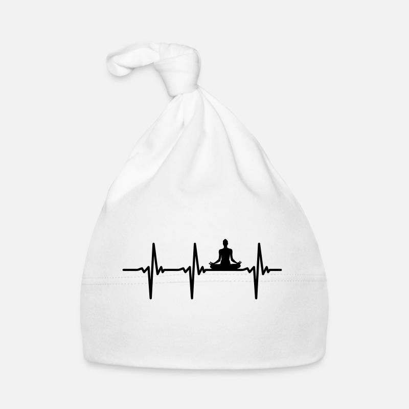 Heartbeat Yoga Vector Organic Baby Cap