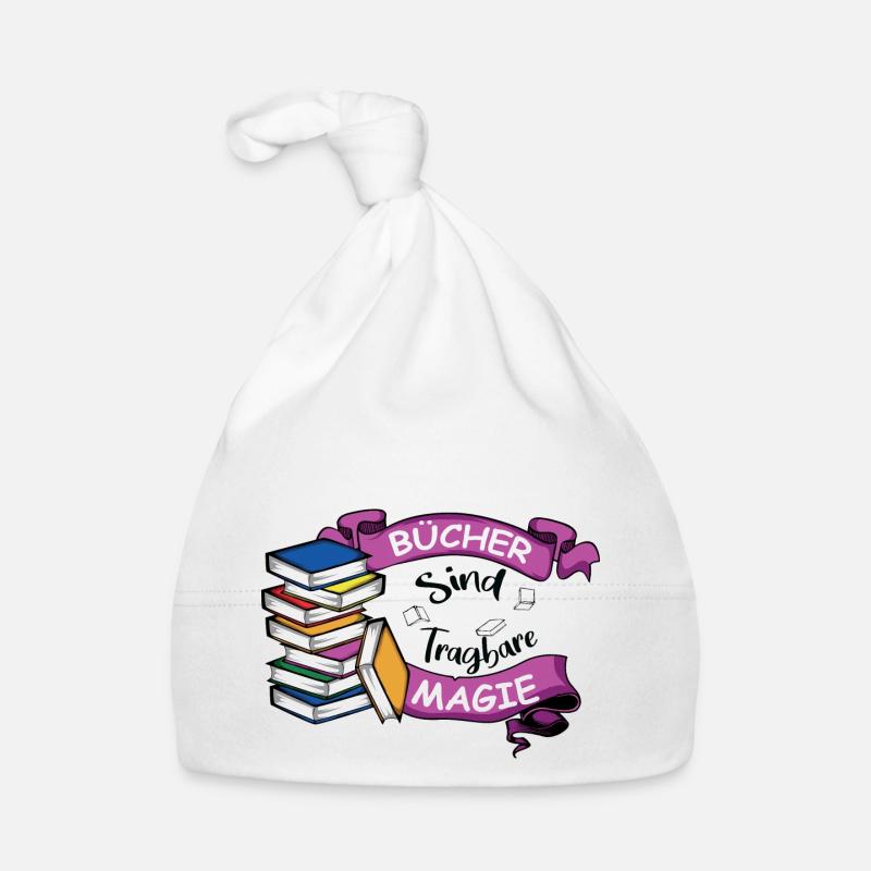 Schöner Buch Spruch, Bücherfan Geschenk Baby Bio-Mütze