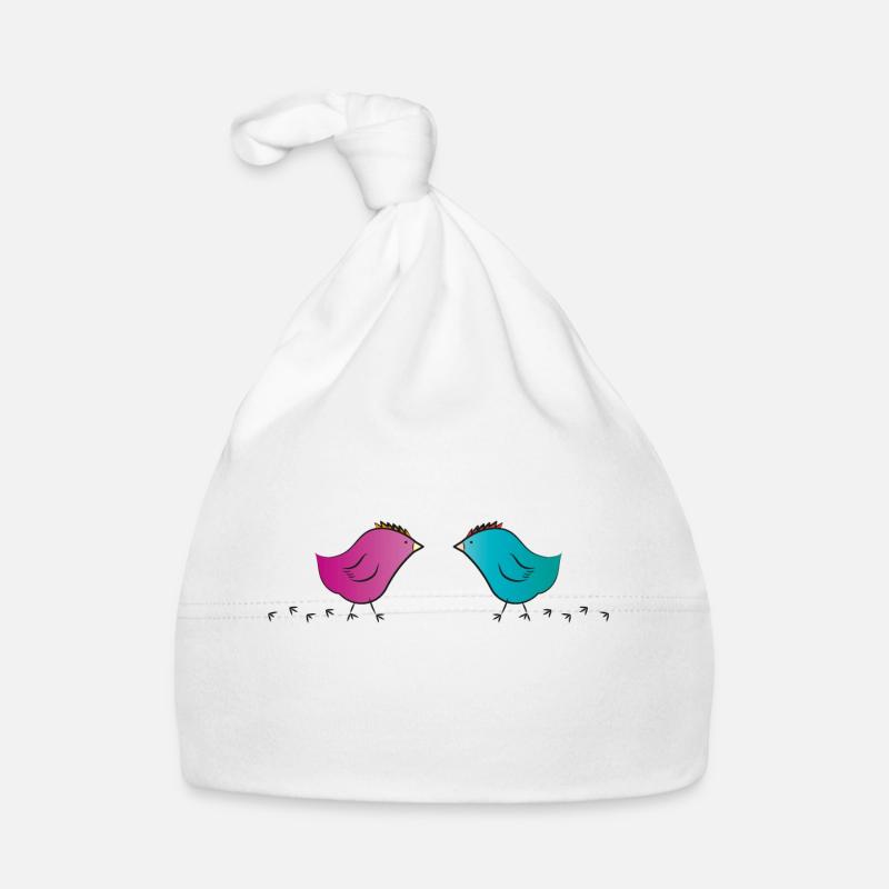Küken Couple Amour - Bonnet bio Bébé - blanc