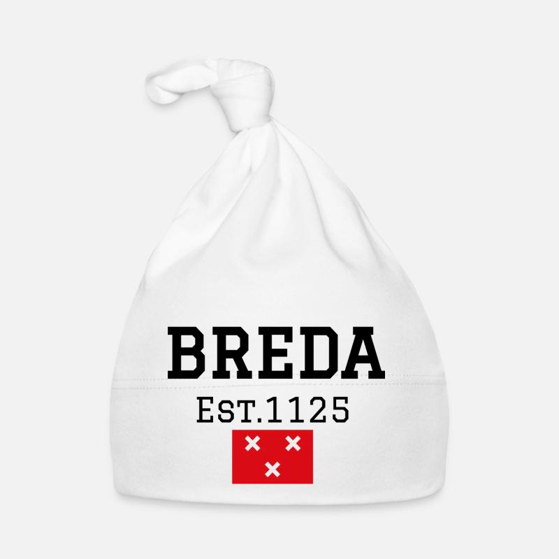 BREDA est. 1125, Breda dans le style collégial - Bonnet bio Bébé - blanc