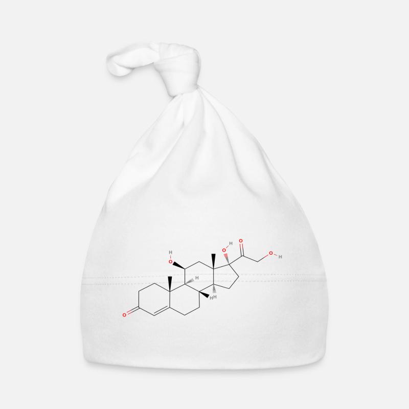 Molécule de cortisol - Formule structurale colorée Bonnet bio Bébé