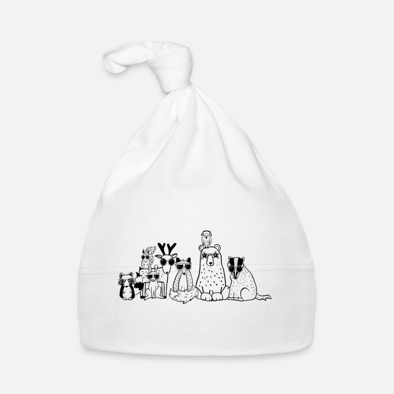 Des animaux cool de la forêt Bonnet bio Bébé