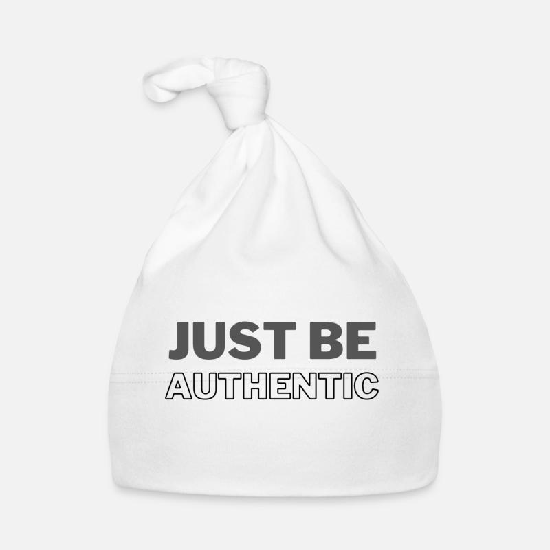 just be authentic - Organic Baby Cap - white