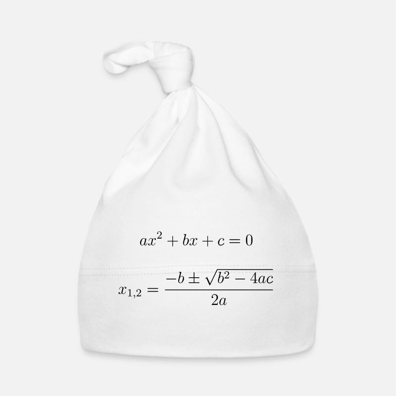 quadratic equation - Organic Baby Cap - white