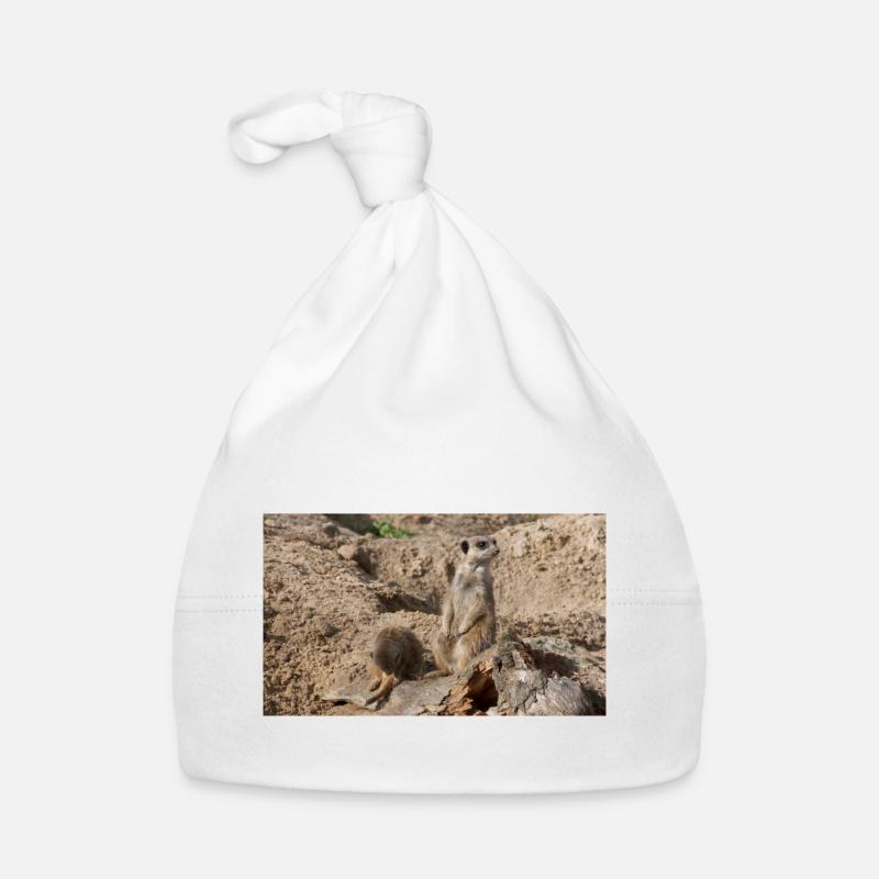 Zwei Erdmännchen Baby Bio-Mütze