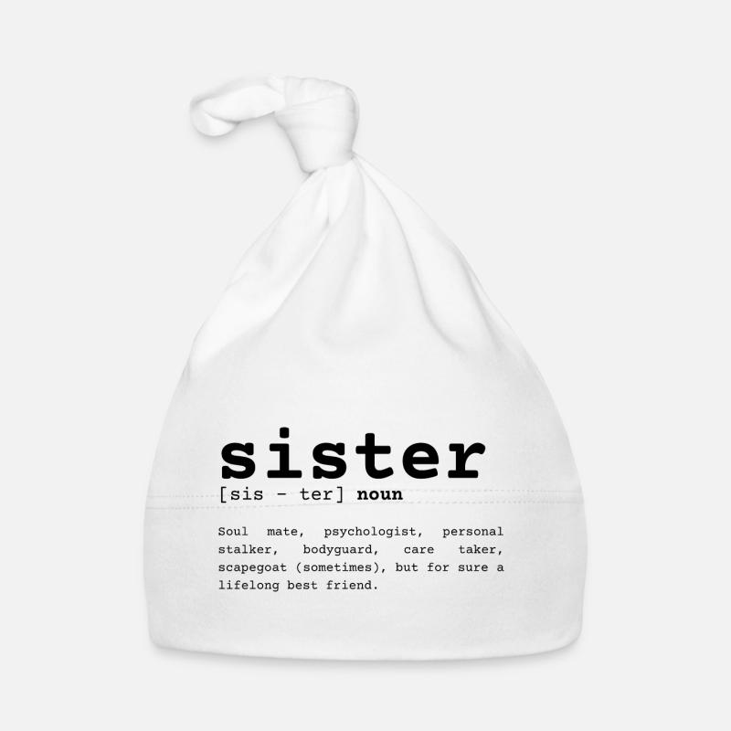 Sister Description - Saying Organic Baby Cap