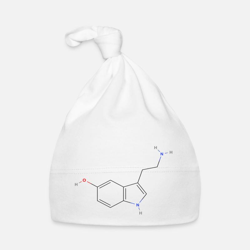 Serotonin Molecule - Colored Structural Formula Organic Baby Cap