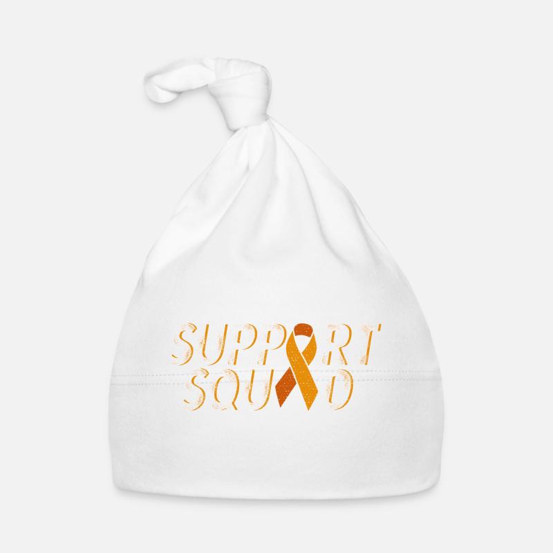 Support squad amber ribbon appendix cancer Organic Baby Cap