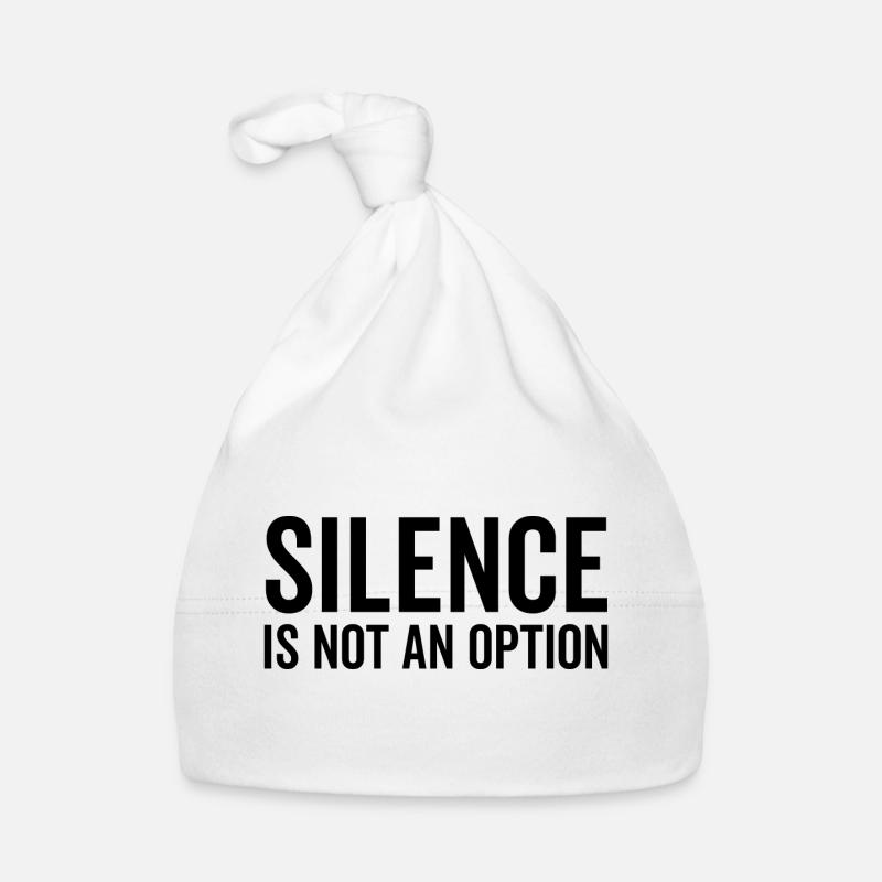 Le silence n’est pas une option - Bonnet bio Bébé - blanc