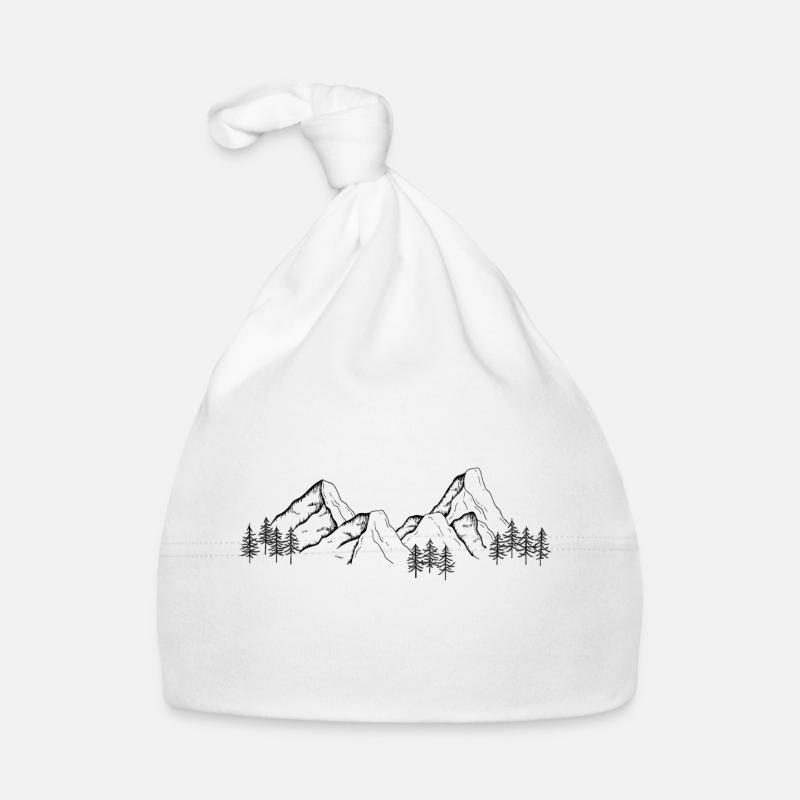 Trees and mountains Organic Baby Cap