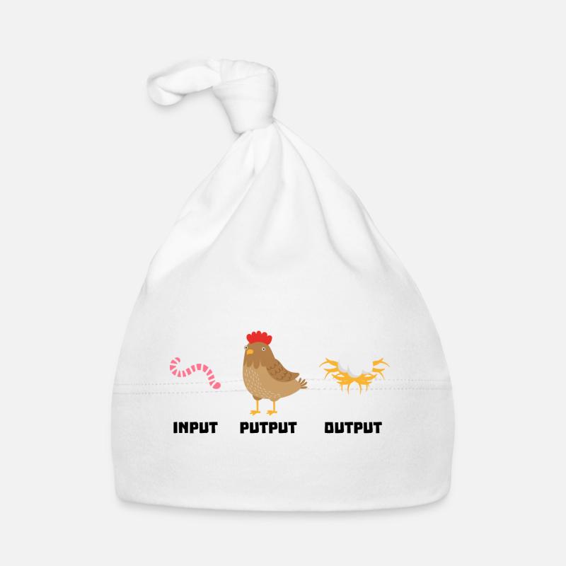 Input putput output Bauer Landleben Geschenk Baby Bio-Mütze