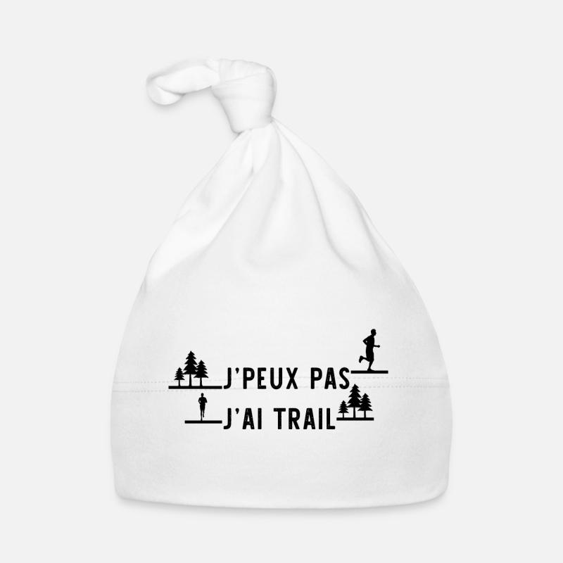 j'peux pas j'ai trail - Bonnet bio Bébé - blanc
