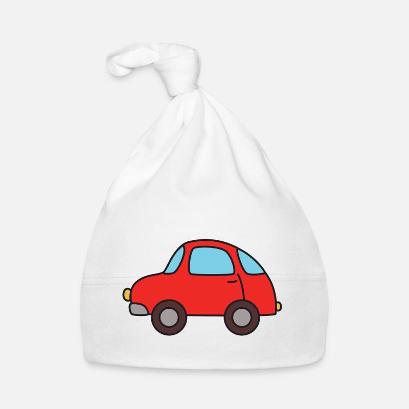 Red car Organic Baby Cap
