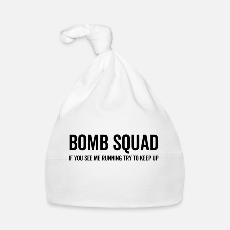 Bomb Squad If You See Me Running Try To Keep Up Organic Baby Cap