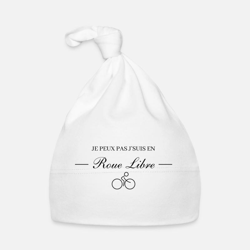 Je peux pas je suis en roue libre ( avec logo) Bonnet bio Bébé