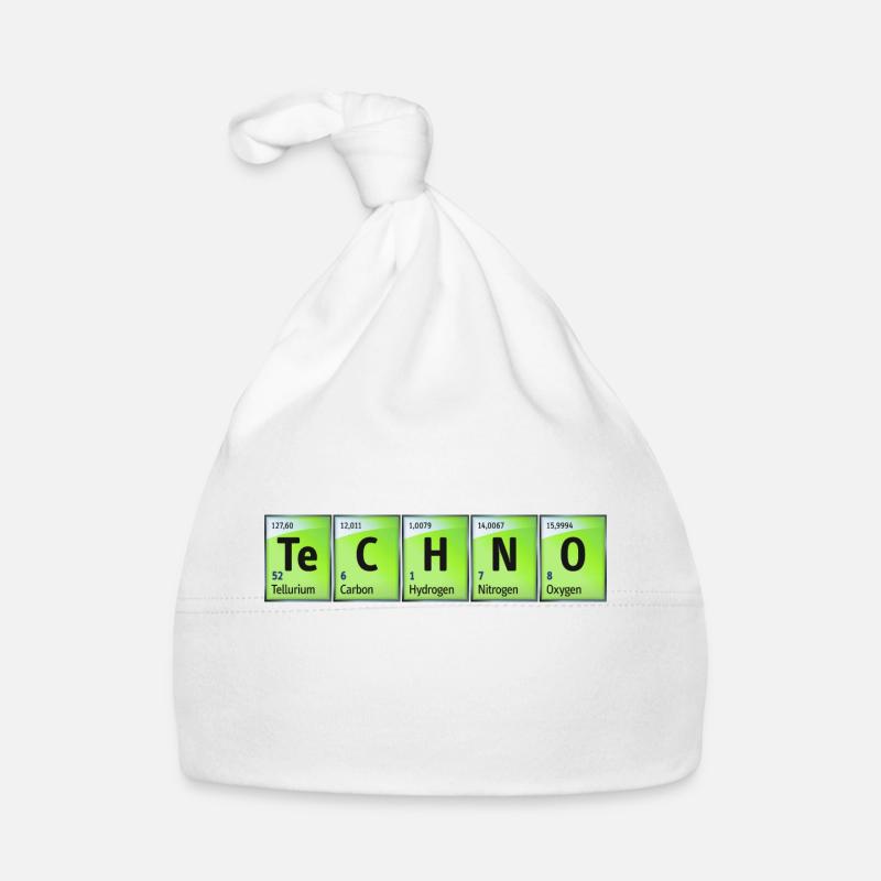 Periodensystem Carbon Nitrogen Oxygen TeCHNO grün Baby Bio-Mütze