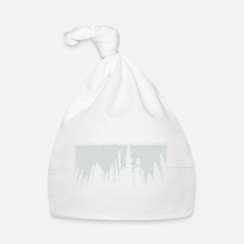 white trees forest nature Organic Baby Cap
