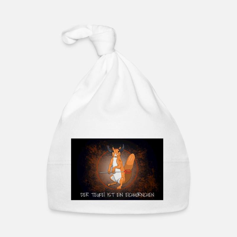 Der Teufel ist ein Eichhörnchen Horror Halloween Baby Bio-Mütze