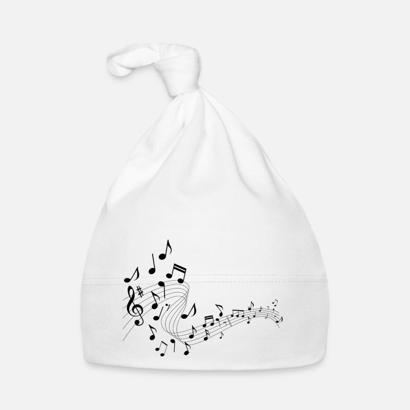 Music notes Organic Baby Cap