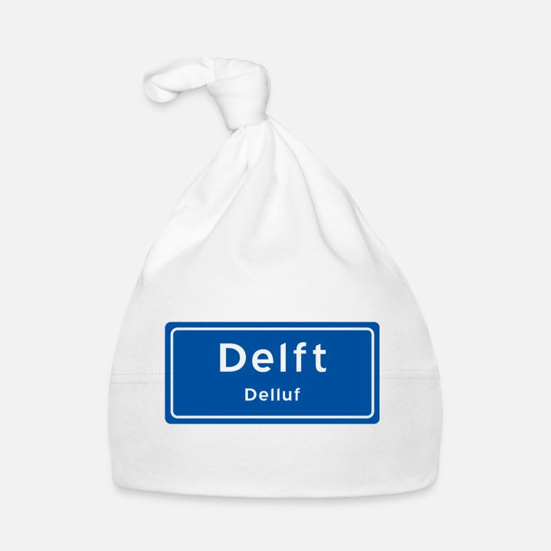 Panneau du nom de lieu de Delft Bonnet bio Bébé