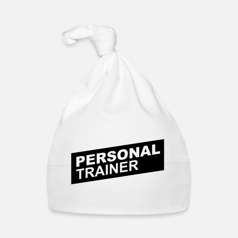 personal trainer black up - Bonnet bio Bébé - blanc