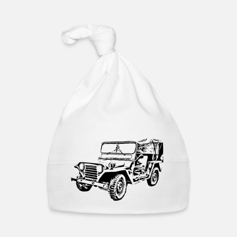 Auto - Baby Bio-Mütze - Weiß