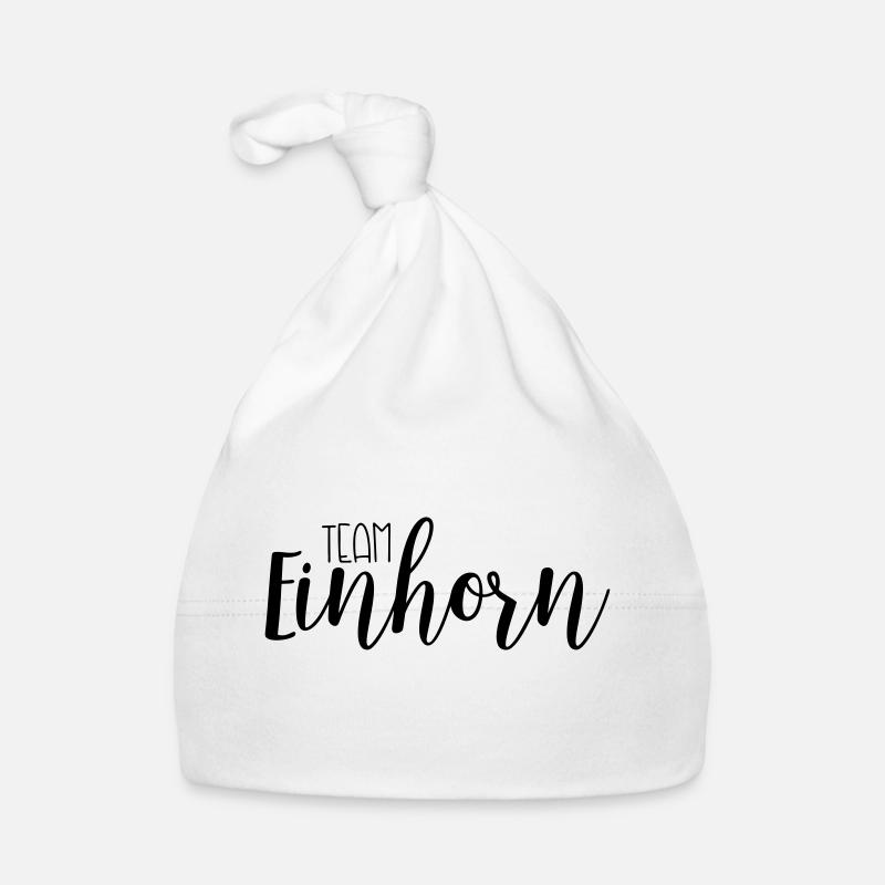 Team Einhorn - Baby Bio-Mütze - Weiß