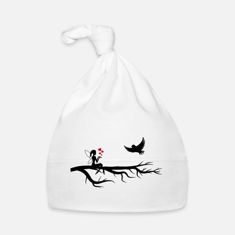 fee herzen vogel Baby Bio-Mütze
