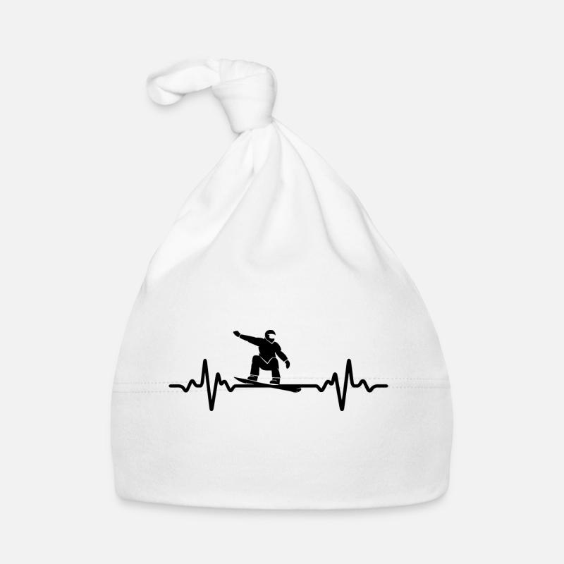 Snowboard Snowboarder Baby Bio-Mütze