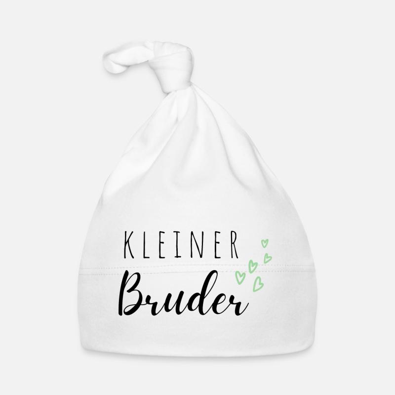 Kleiner Bruder - Baby Bio-Mütze - Weiß