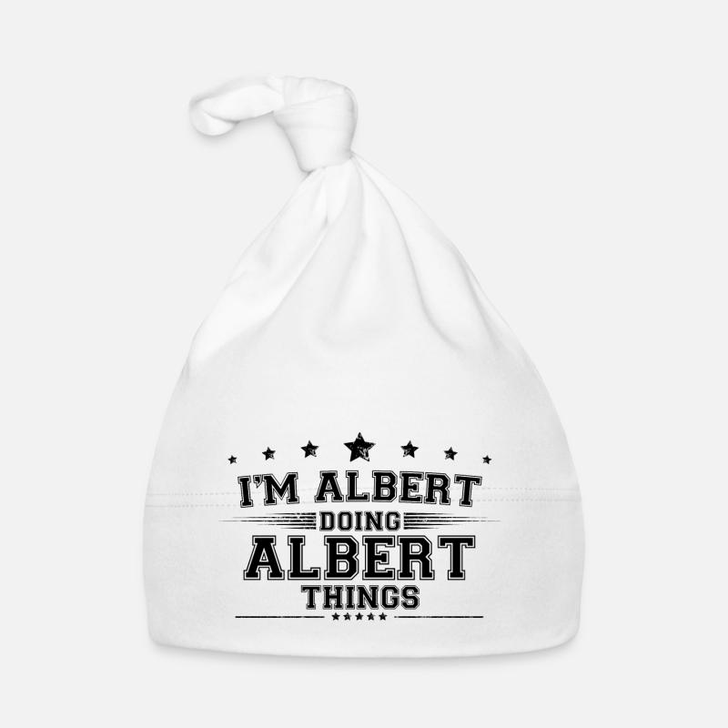 Ich bin Albert, der Albert-Dinge macht Baby Bio-Mütze