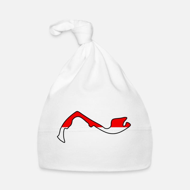 Circuit de Monaco avec drapeau - Bonnet bio Bébé - blanc