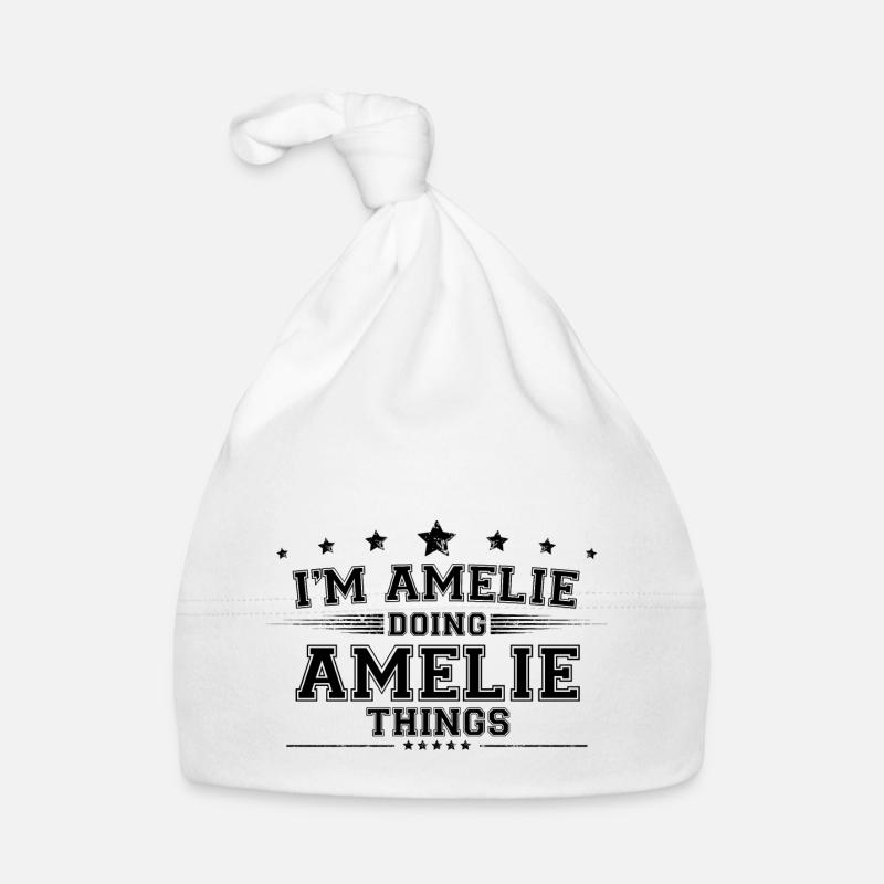 i’m Amelie doing Amelie things Organic Baby Cap