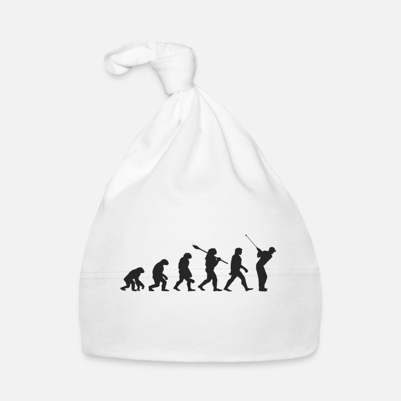 Golf Evolution Retro Gift For Golfers Organic Baby Cap