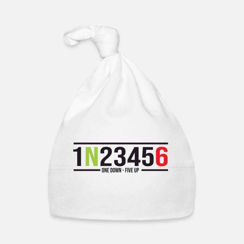 Motorrad Gänge 1N23456 One Down-Five Up Baby Bio-Mütze