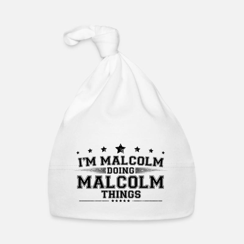Ich bin Malcolm, der Malcolm-Dinge tut Baby Bio-Mütze