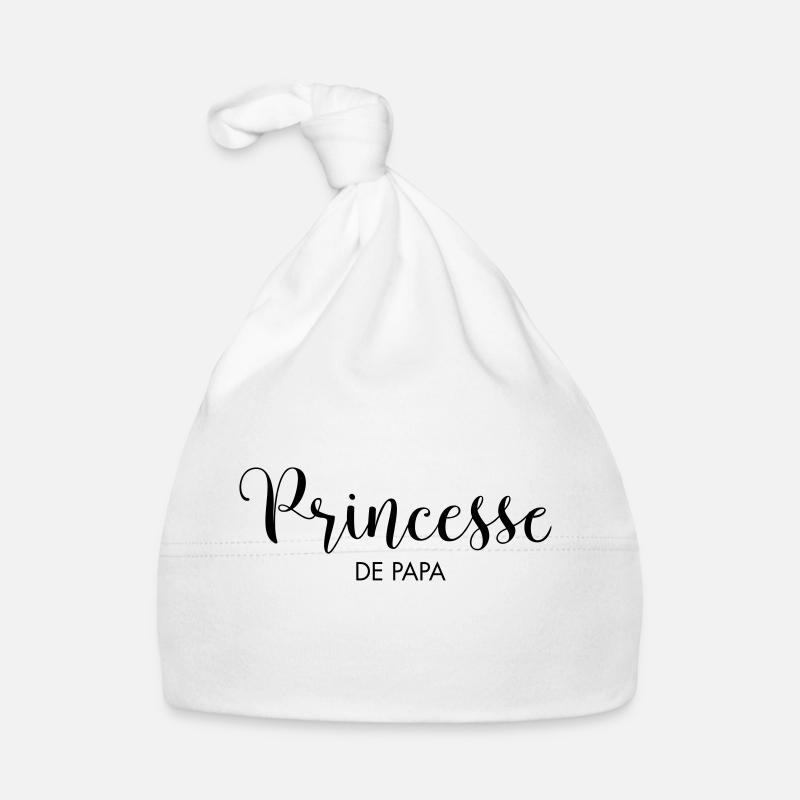 Princesse de PAPA - Bonnet bio Bébé - blanc