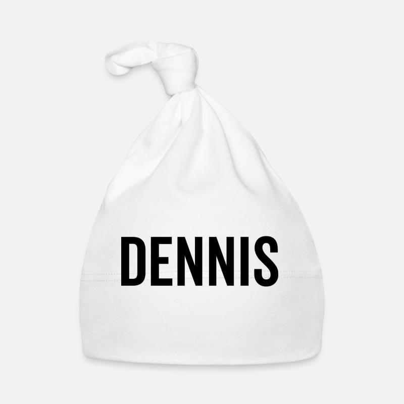 Dennis Custom Name Font Text Birthday Organic Baby Cap