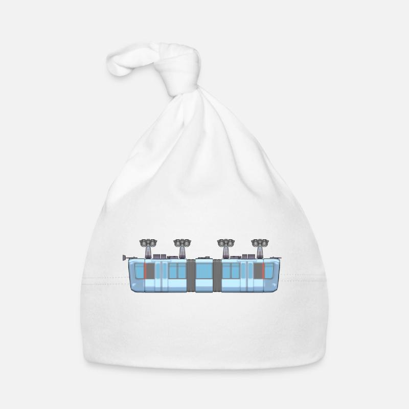 Schwebebahn kurz pixelart Baby Bio-Mütze