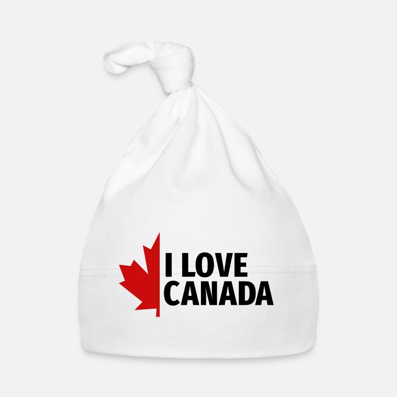 I love Canada Maple Leaf Canada Vancouver Ottawa Organic Baby Cap