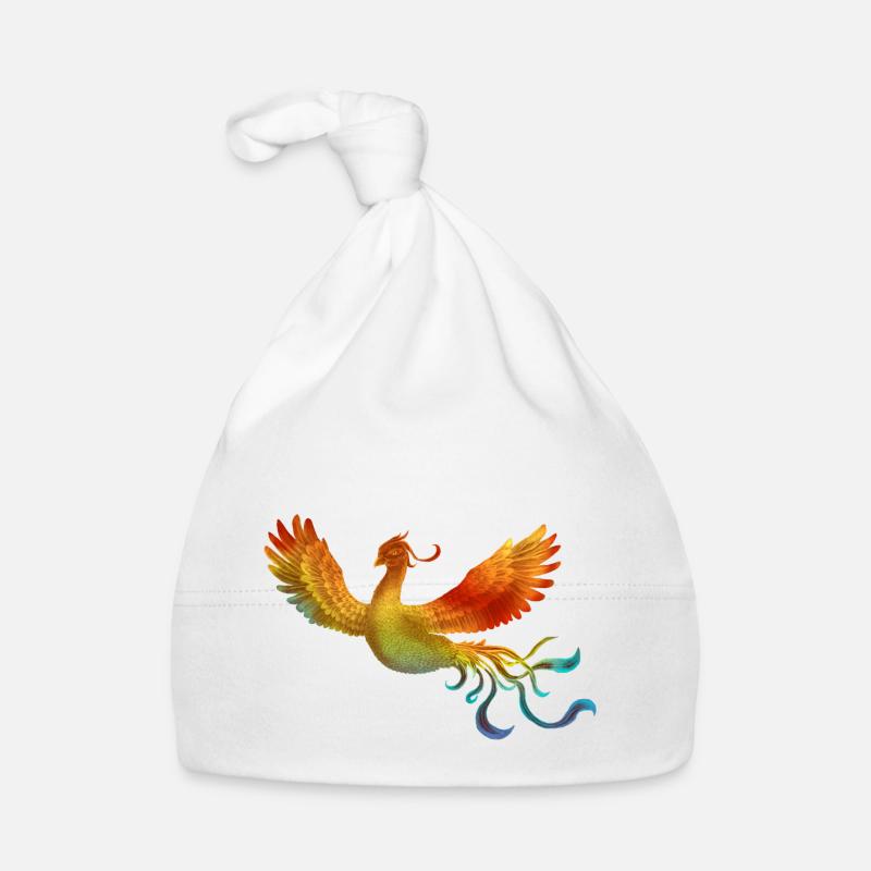 Rainbow Phoenix - Baby Bio-Mütze - Weiß