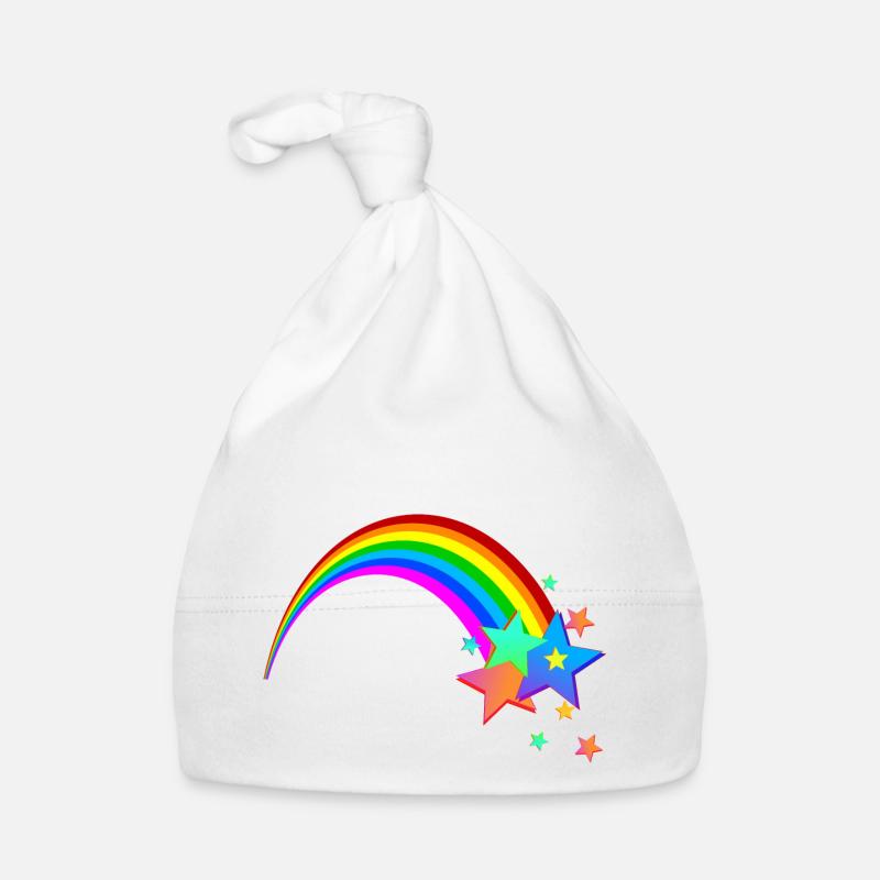 Rainbow Shooting Star Organic Baby Cap