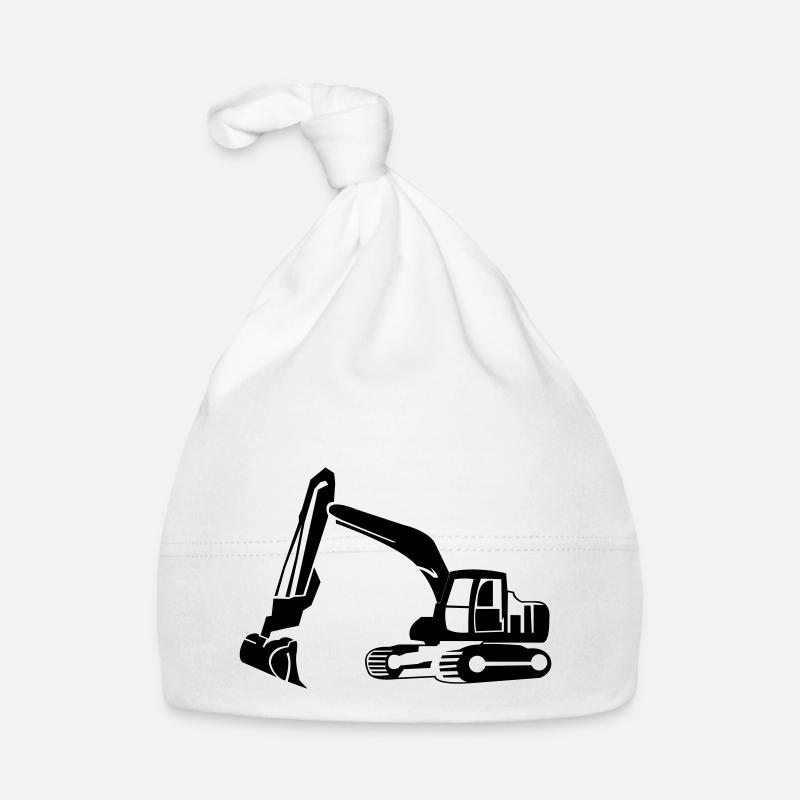 Bagger - Baby Bio-Mütze - Weiß